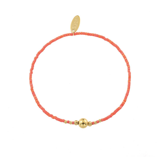 By Shir Armband Perlen Pfirsich Punkt