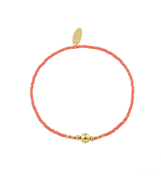 By Shir Armband kraaltjes Peach Dot