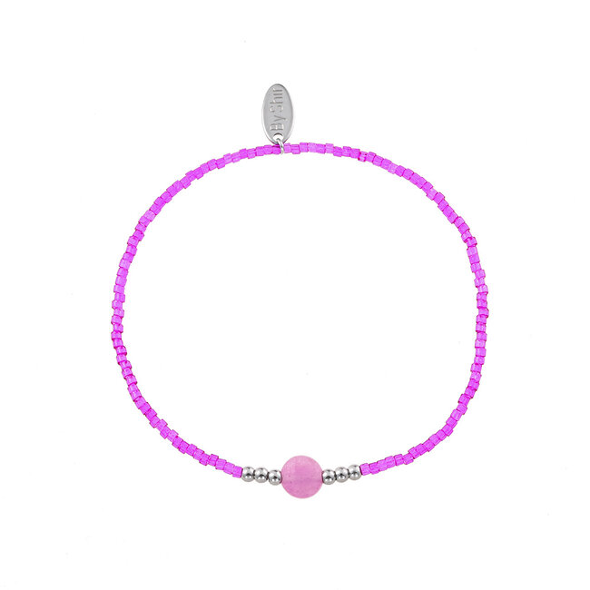 By Shir Bracelet beads Fuchsia gemstone