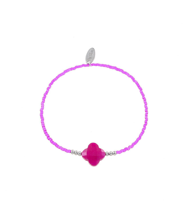 By Shir Bracelet beads Fuchsia Clover