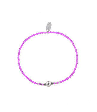 By Shir Armband kraaltjes Fuchsia Dot