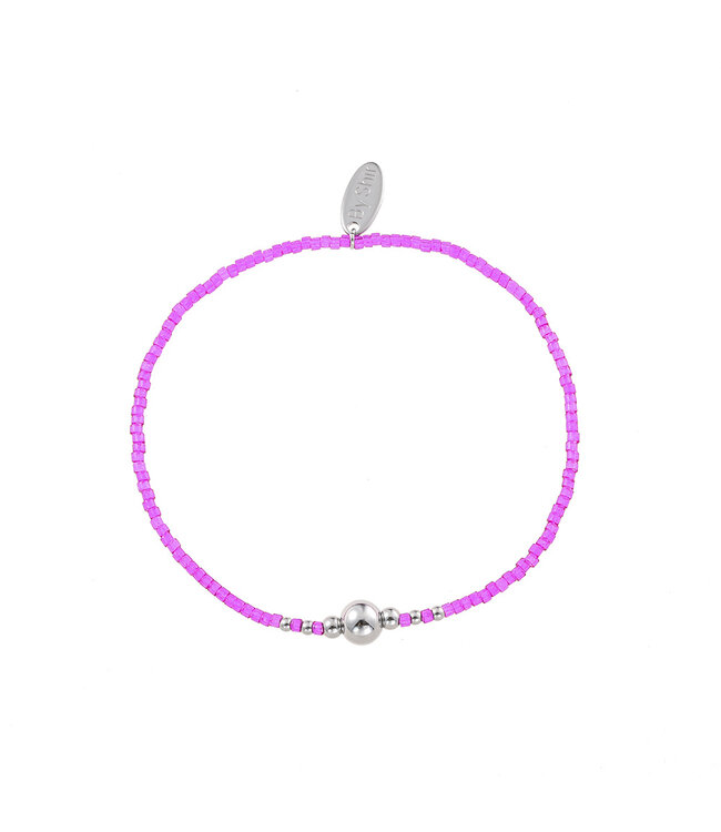 By Shir Armband kraaltjes Fuchsia Dot