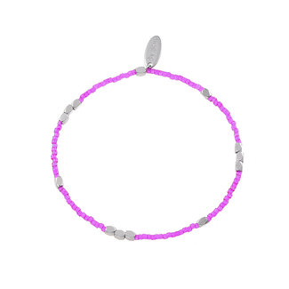 By Shir Armband Perlen Fuchsia Grob