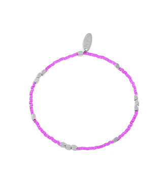 By Shir Armband Perlen Fuchsia Grob