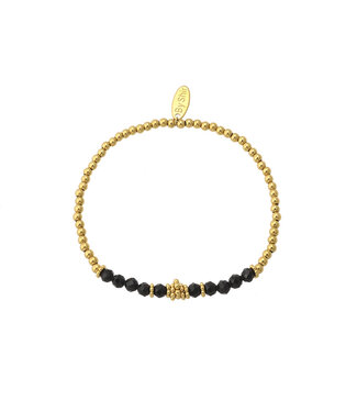 By Shir Armband Perlen Bohemian schwarz