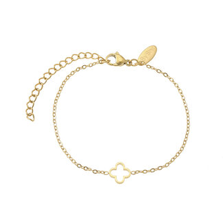 By Shir Armband aus Edelstahl mit Kleeblatt