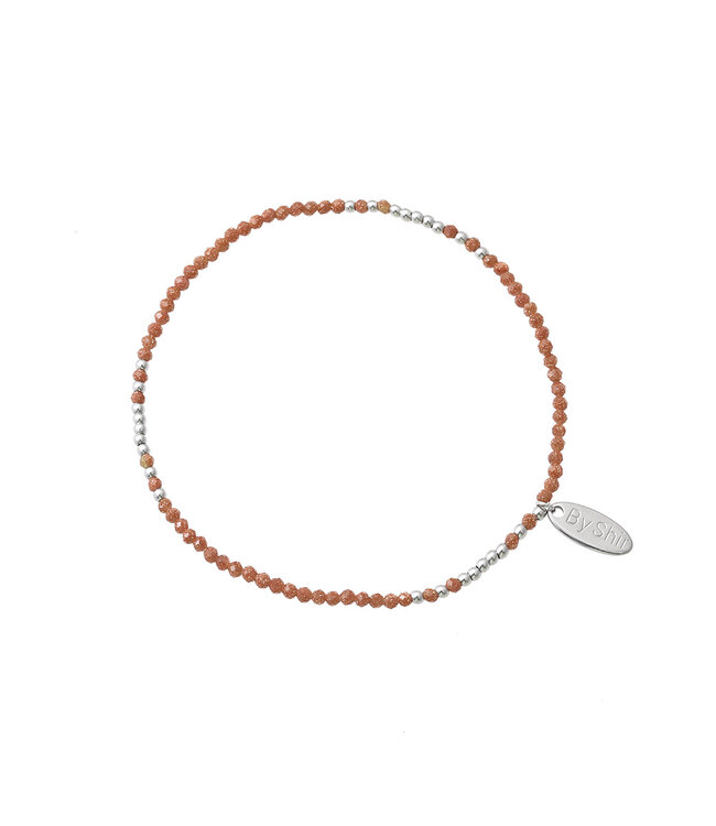 By Shir Bracelet beads mix goldstone