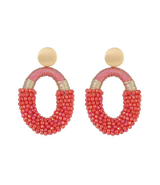 By Shir Earrings luxe Yves Coral