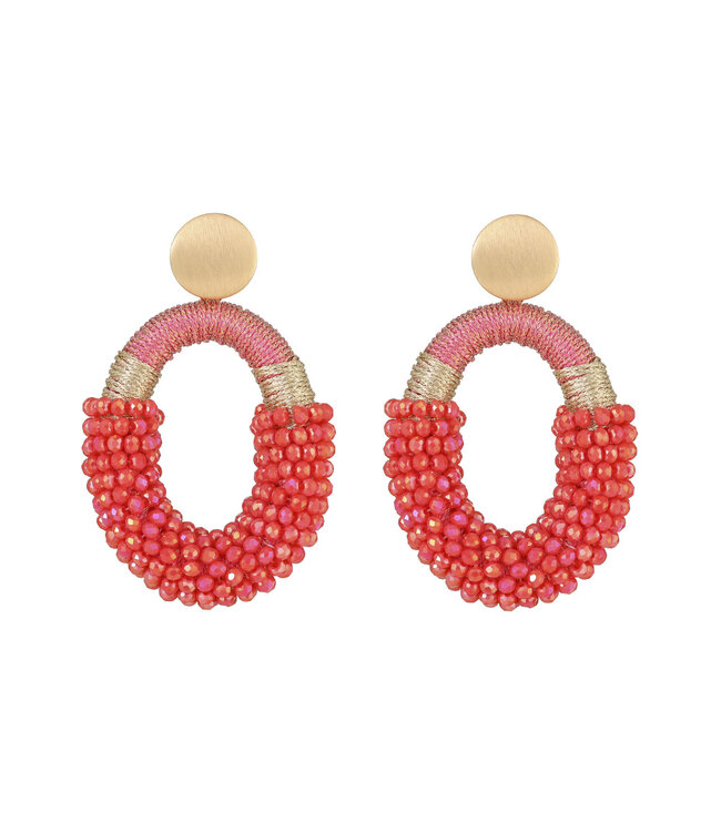 By Shir Earrings luxe Yves Coral