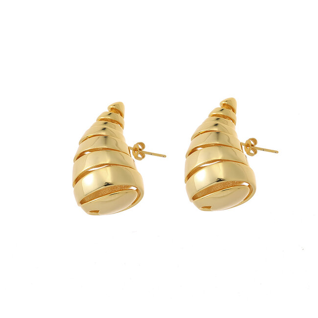 By Shir Oorbellen Luxe Drop M bewerkt