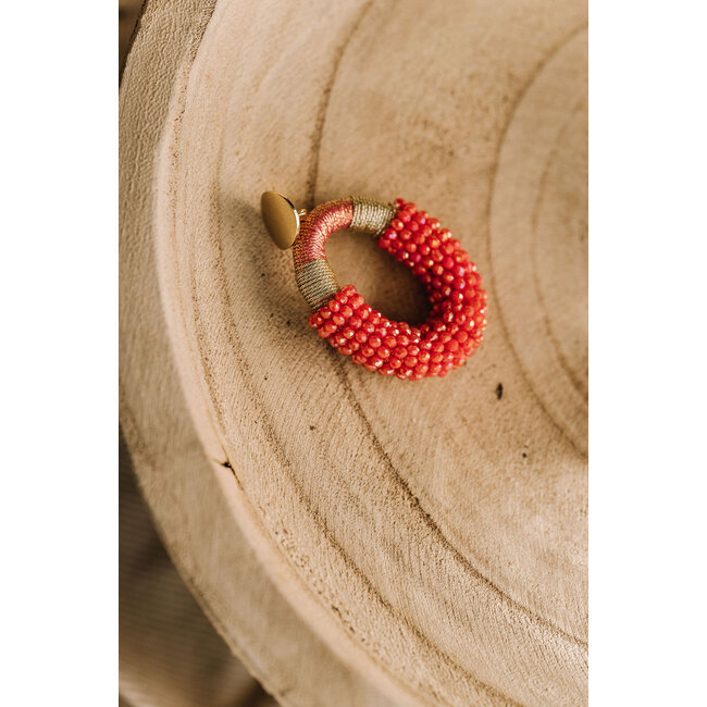 By Shir Earrings luxe Yves Coral