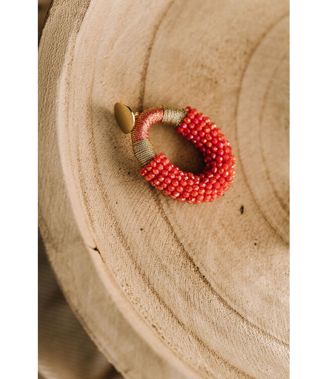 By Shir Earrings luxe Yves Coral