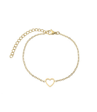 By Shir Armband edelstaal heart