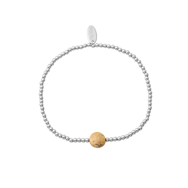 By Shir Armband kraaltjes edelsteen picture jaspis