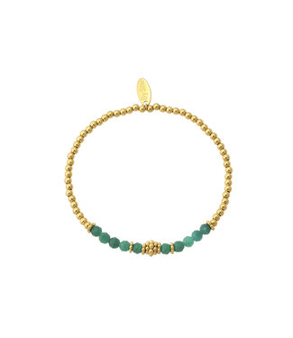 By Shir Armband kraaltjes bohemian Groen Agaat