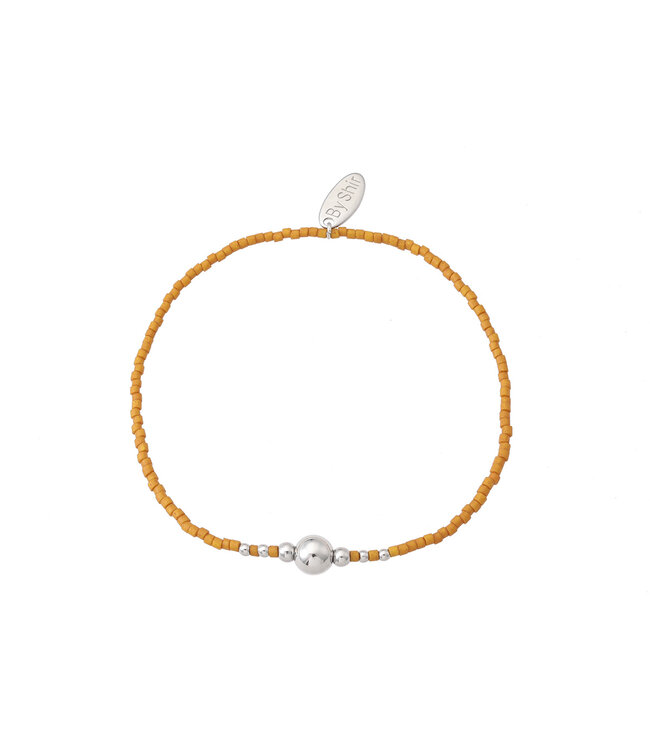 By Shir Bracelet beads cinnamon brown matte dot