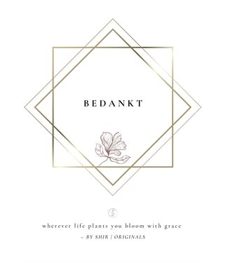 By Shir Wenskaart Bedankt