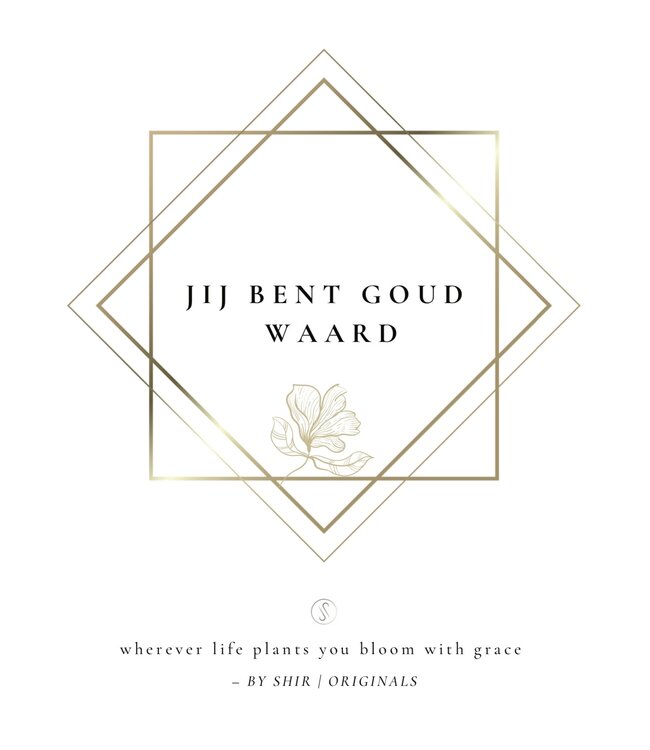 By Shir Wenskaart Jij bent goud waard