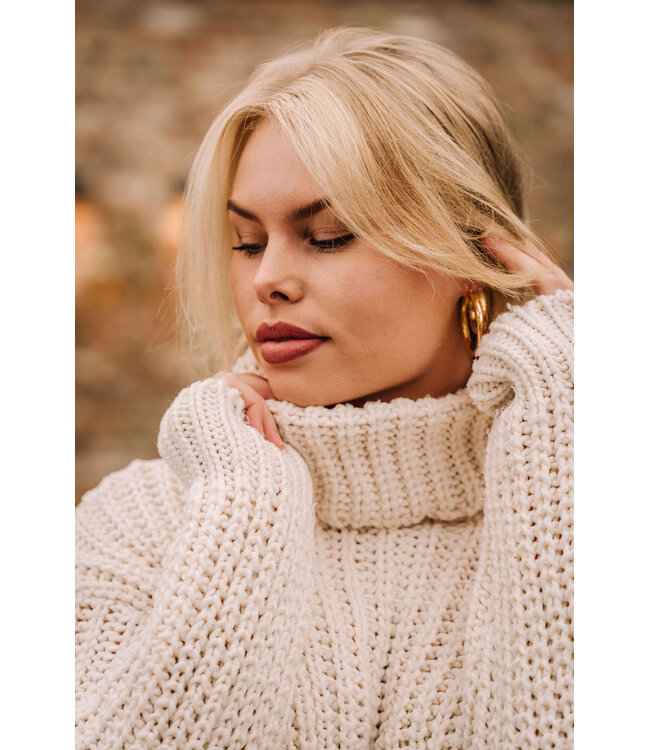 By Shir Oorbellen luxe Chunky Hoop L