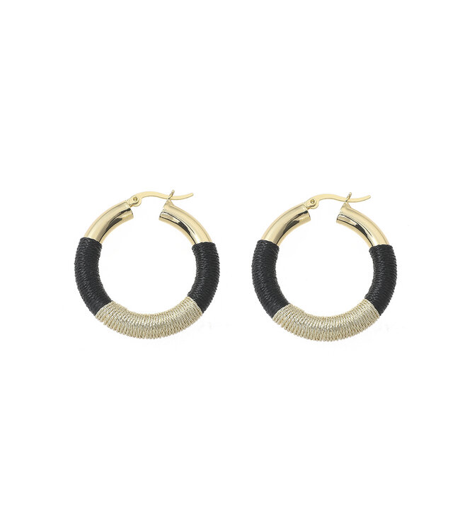 By Shir Luxury Nya black earrings