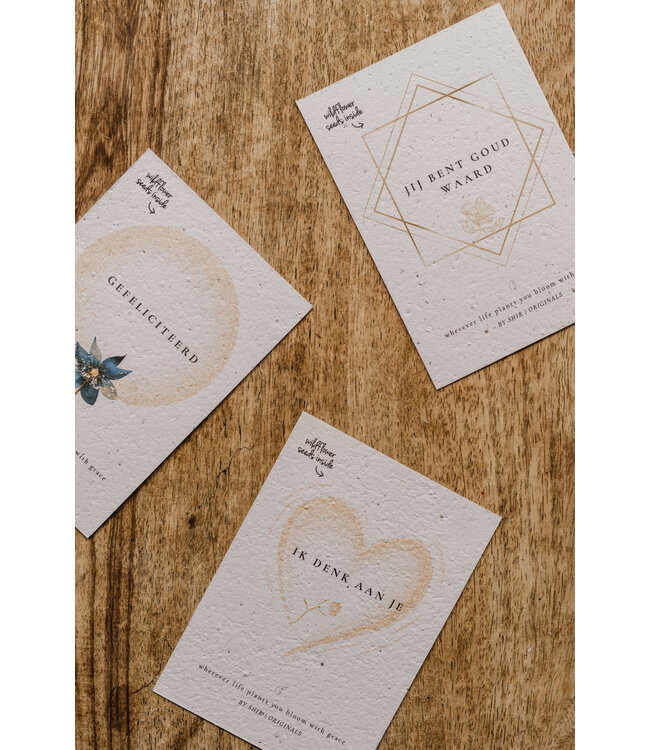 By Shir Wenskaart Ik denk aan je