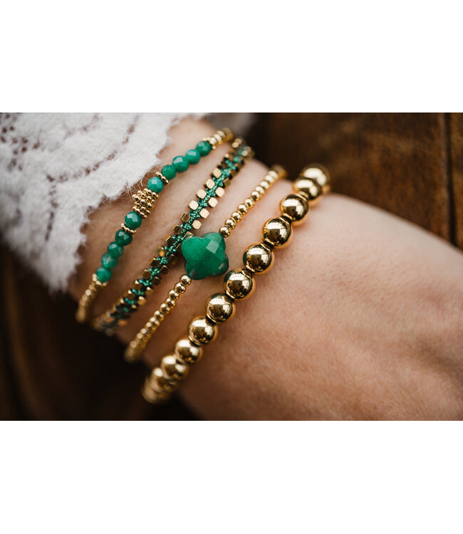 By Shir Bracelet beads bohemian Green Agate