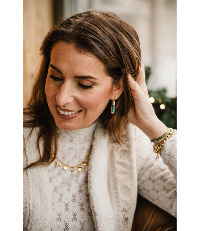 By Shir Oorbellen luxe Nya groen