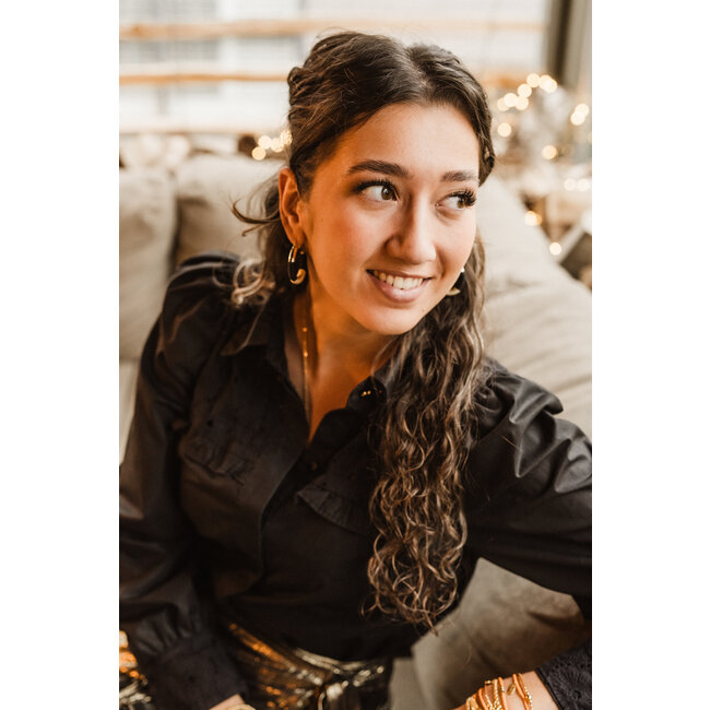 By Shir Oorbellen luxe Nya zwart