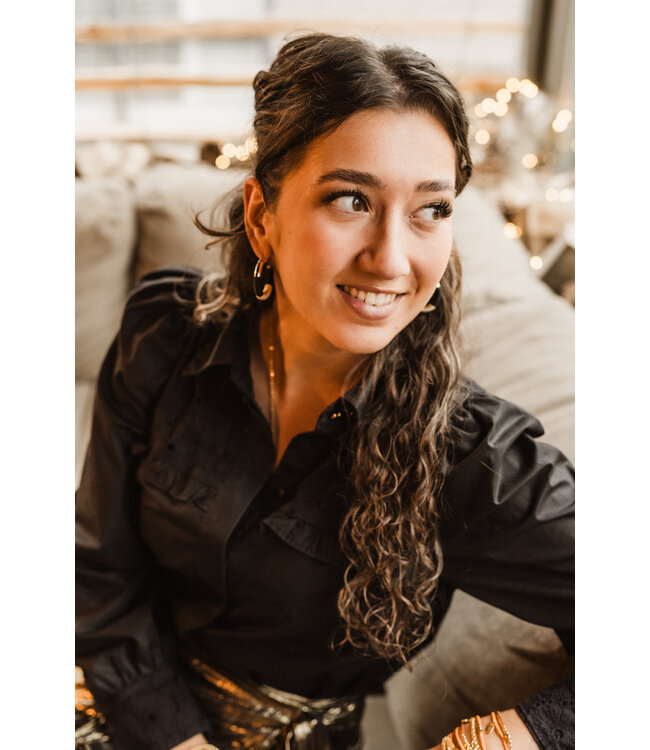 By Shir Oorbellen luxe Nya zwart