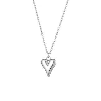 By Shir Ketting Hart Charm zilver