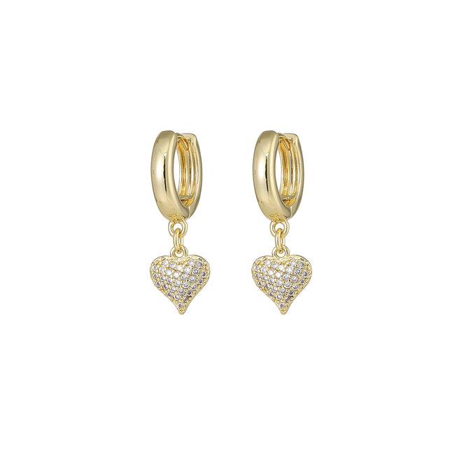 By Shir Oorbellen klein diamond heart