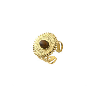 By Shir Ring luxe Liz tijgeroog