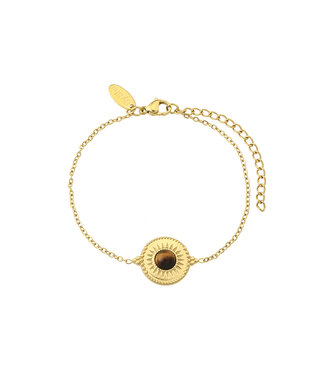 By Shir Stainless steel bracelet isla tiger eye