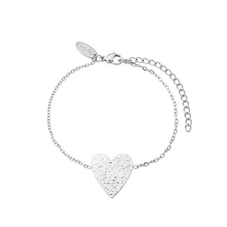 By Shir Armband aus Edelstahl mit herzförmigem Verschluss