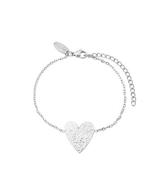 By Shir Armband edelstaal close heart