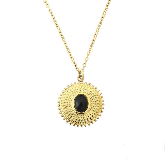 By Shir ketting Liz zwart agaat