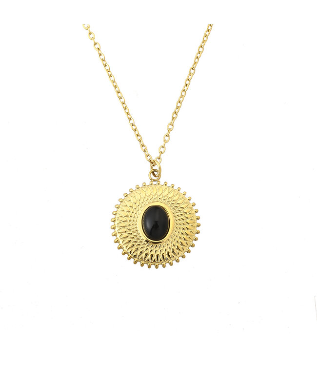 By Shir ketting Liz zwart agaat