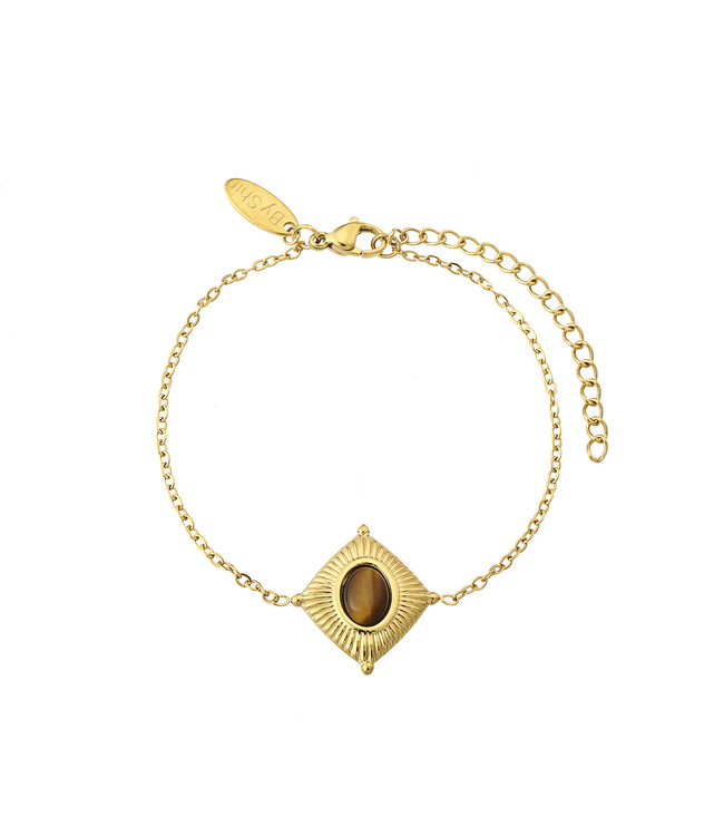 By Shir Bracelet stainless steel Noé tiger eye