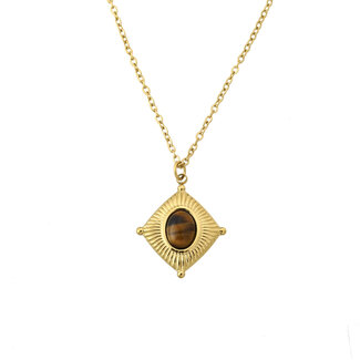 By Shir ketting Noé tijgeroog goud