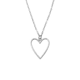 By Shir Ketting open heart zilver