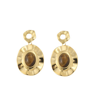 By Shir Luxury Sarah tiger eye earrings