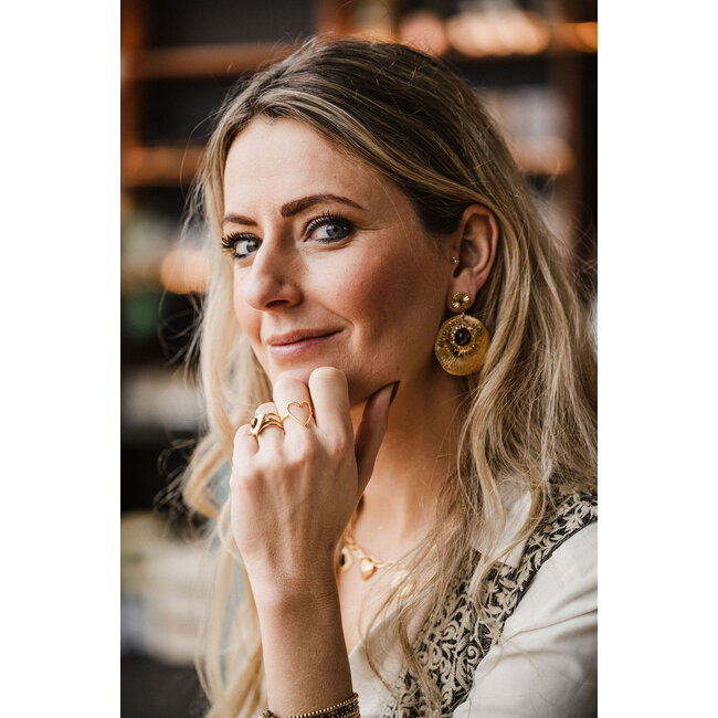 By Shir Oorbellen luxe Maud tijgeroog