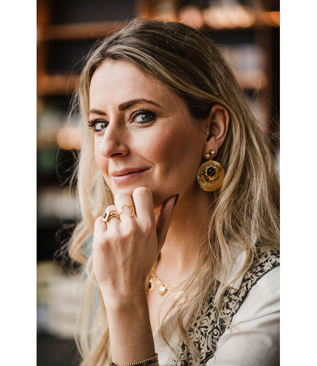 By Shir Oorbellen luxe Maud tijgeroog