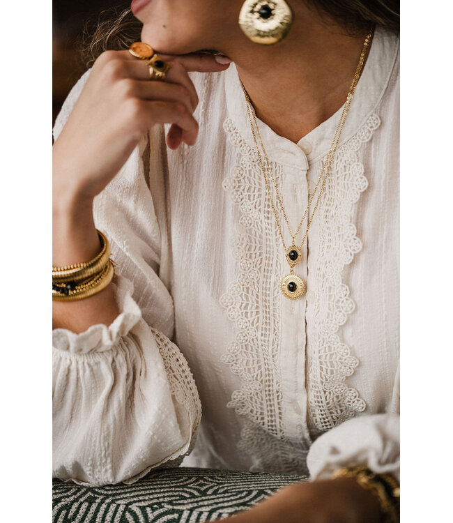 By Shir Ketting Lieke zwart agaat