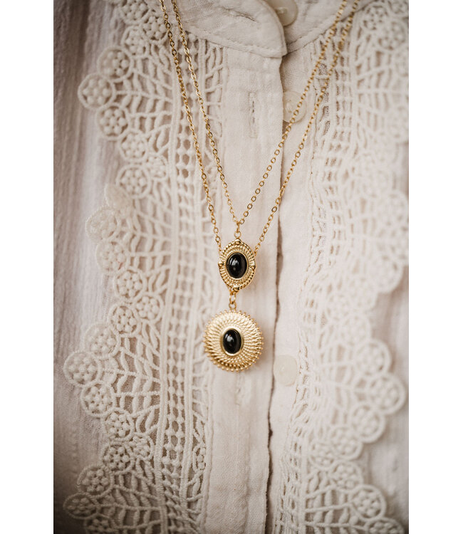 By Shir Ketting Lieke zwart agaat