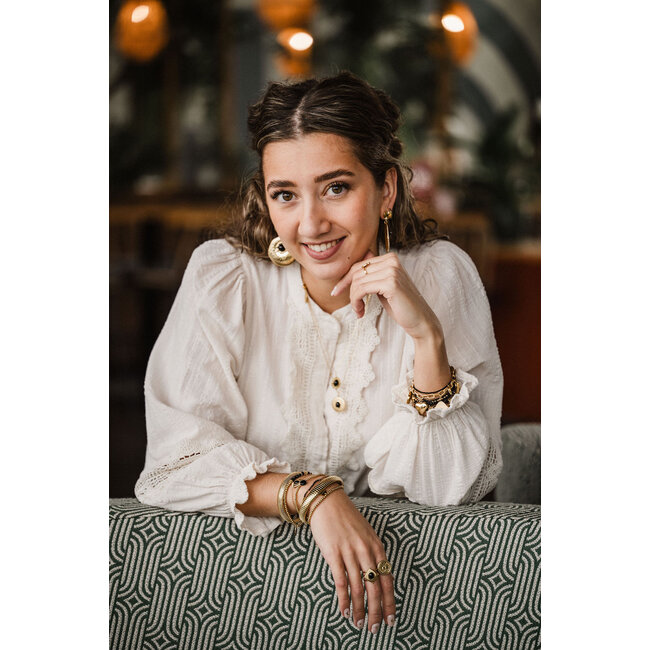 By Shir ketting Liz zwart agaat