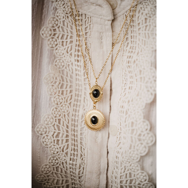 By Shir ketting Liz zwart agaat