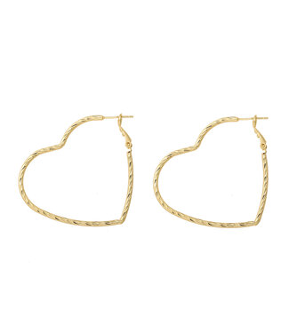 By Shir Luxury Hearty M Earrings