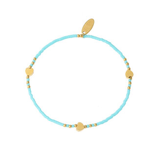 By Shir Armbandperlen Türkis Herzen