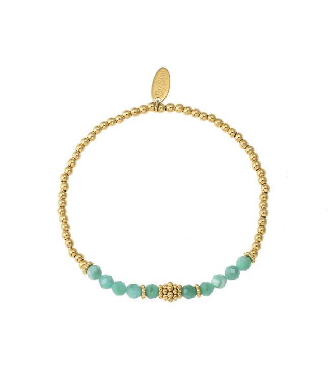 By Shir Armband kraaltjes Bohemian Turkoois